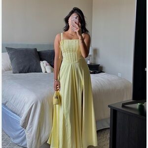 Elegant Yellow Maxi Dress